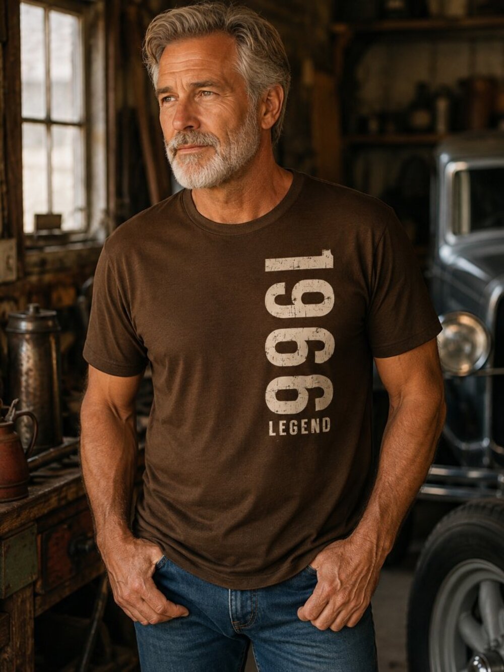 Men's 1966 Legend T-Shirt 60th Birthday Vintage Born in 1966 - Picture 3 of 5